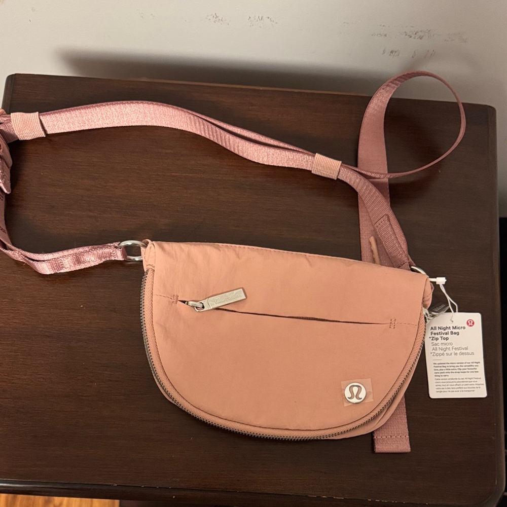 NWT Lululemon Crossbody / Belt Bag - All Night Micro Festival Bag with Zip Top